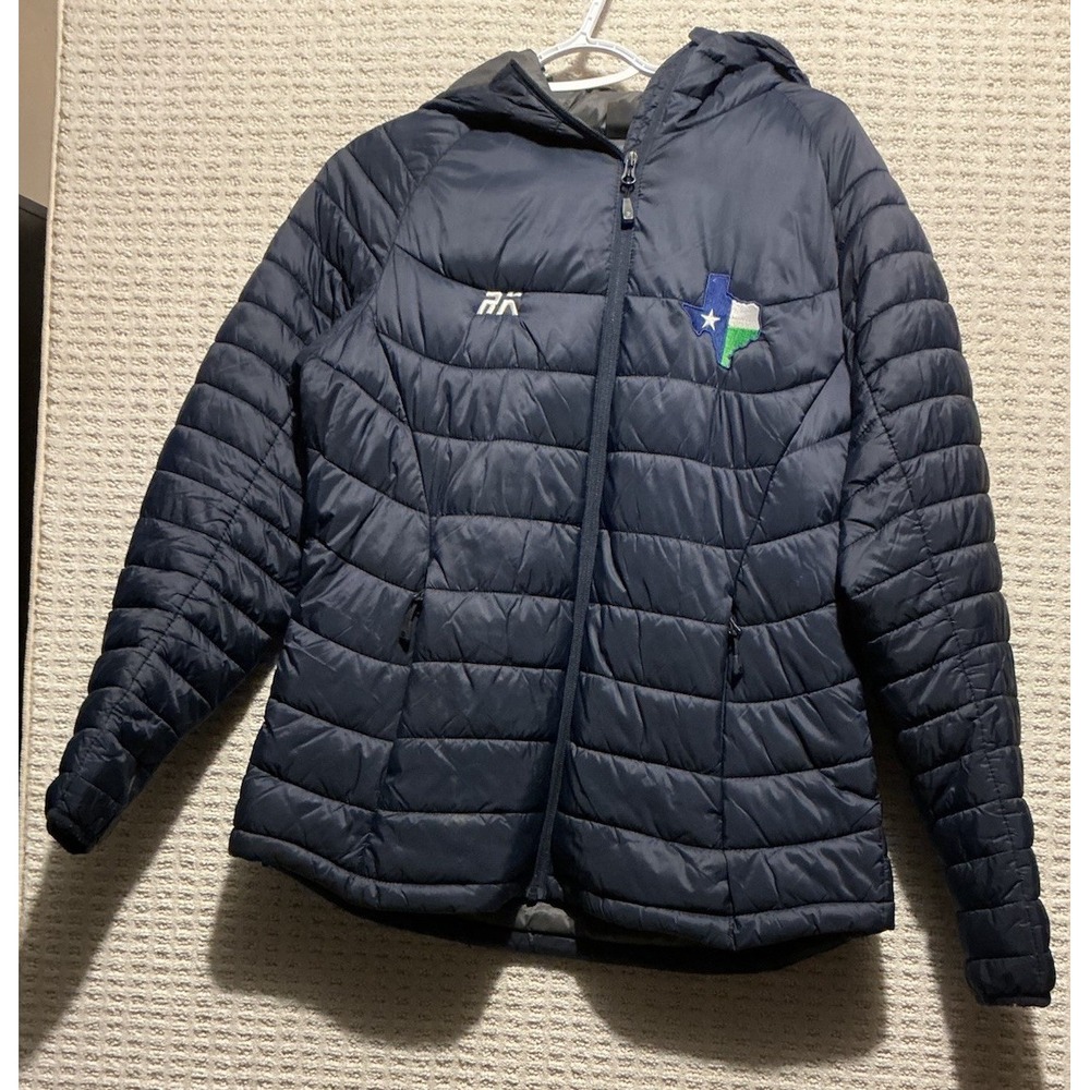 Stormtech Women Quilted Puffer Jacket M Black Texas Patch Stavanger AFP-2W